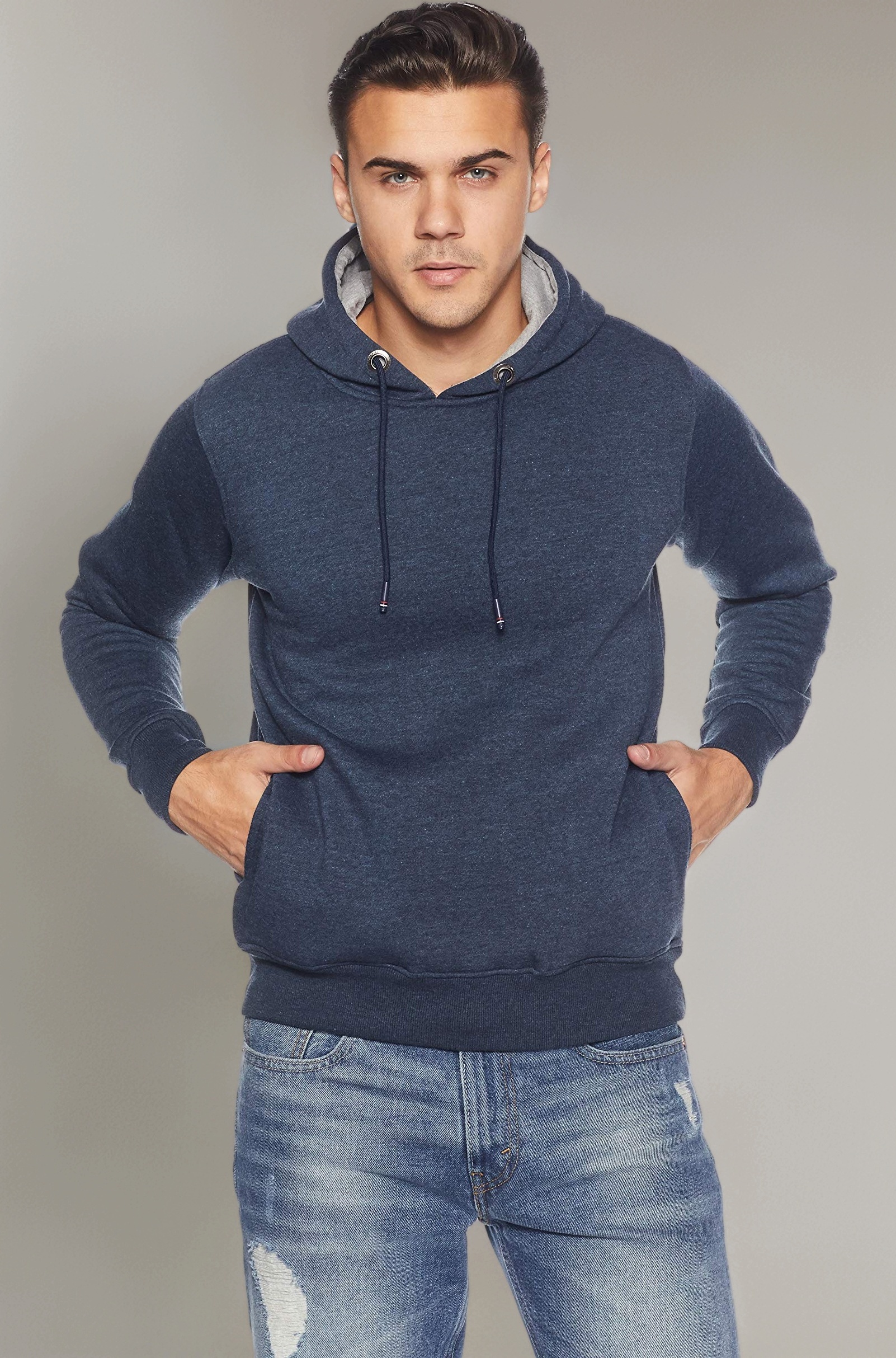 Qube By Fort Collins Men Fleece Hooded Sweatshirt