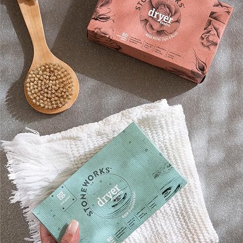 Miniatura 7 de Grab Green Stoneworks - Hojas para secadora, 160 hojas, aroma de rama de abedul, a base de plantas y minerales, suaviza las telas, reduce la