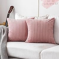 Vista 167 de UGASA - Juego de 2 fundas de almohada de terciopelo a rayas, funda decorativa para cojín con cremallera oculta para el hogar, sofá, dormitorio