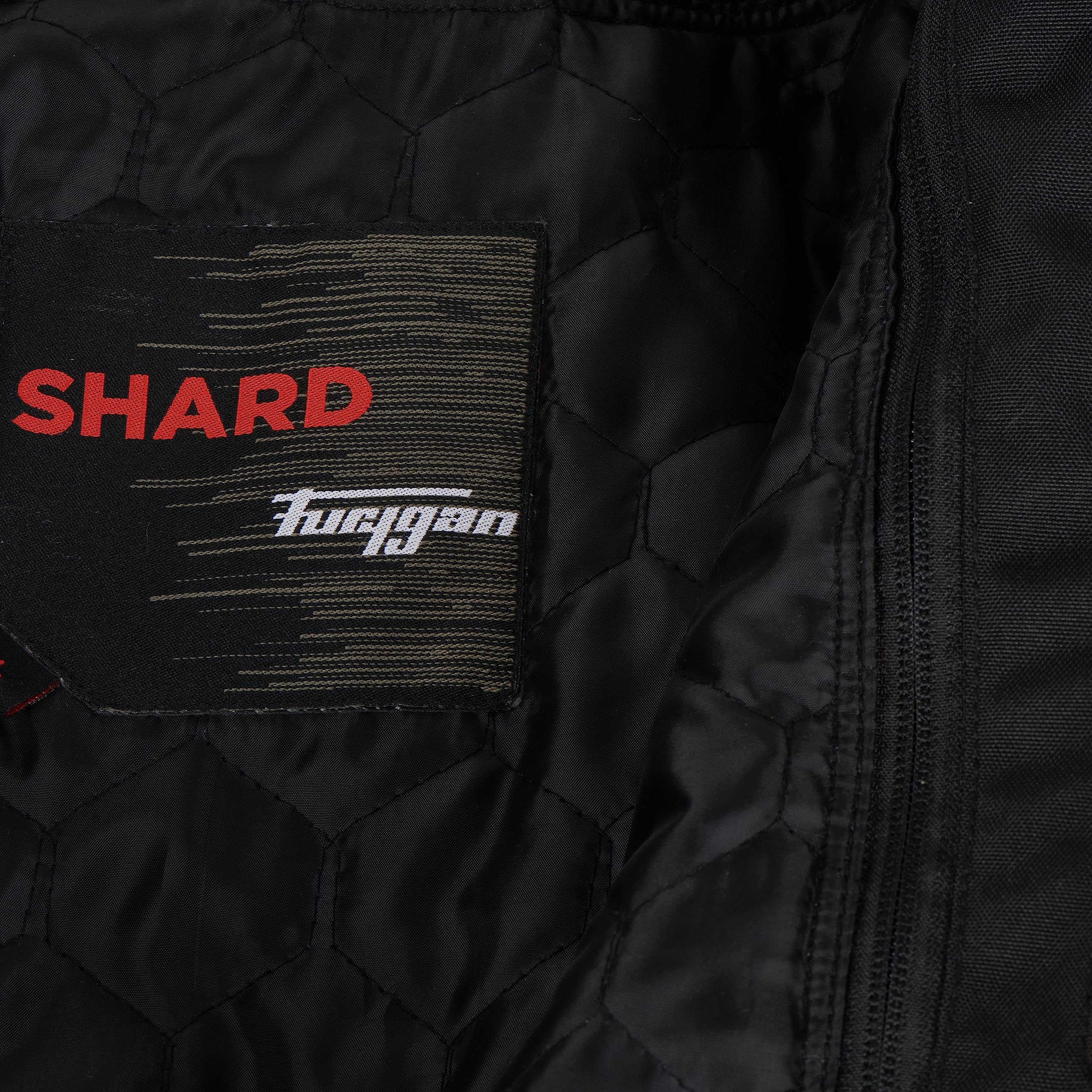 Furygan Veste homme moto SHARD - Protection avancée des épaules et des coudes - Capuche Amovible ou attachée dans le dos - Doublure thermique amovible - Manche réglable - Tailles différentes
