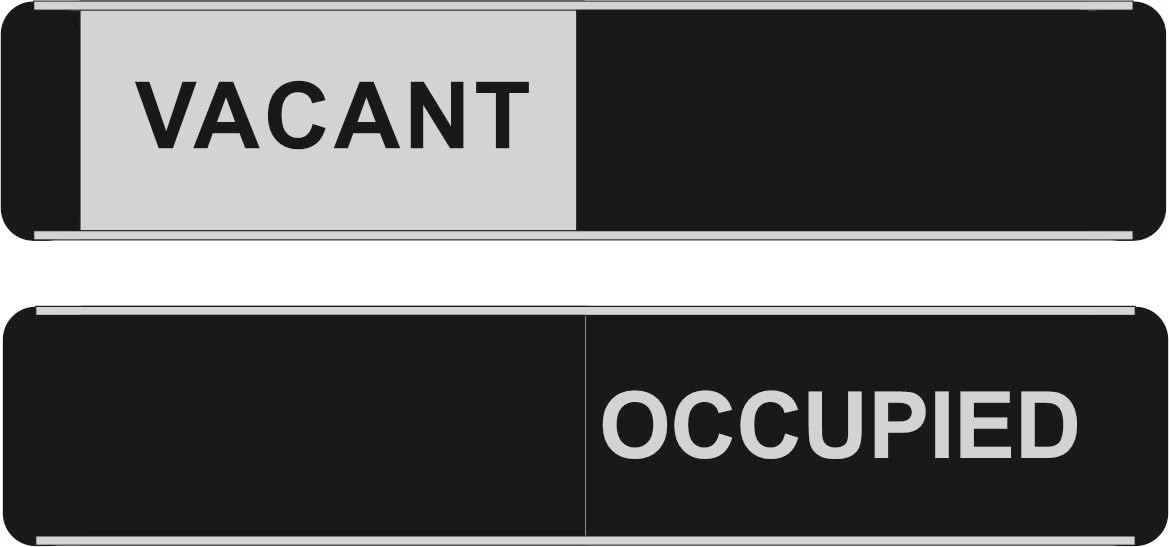 SECO Sliding Sign VACANTOCCUPIED Door Sign Self Adhesive 255 x 52mm -