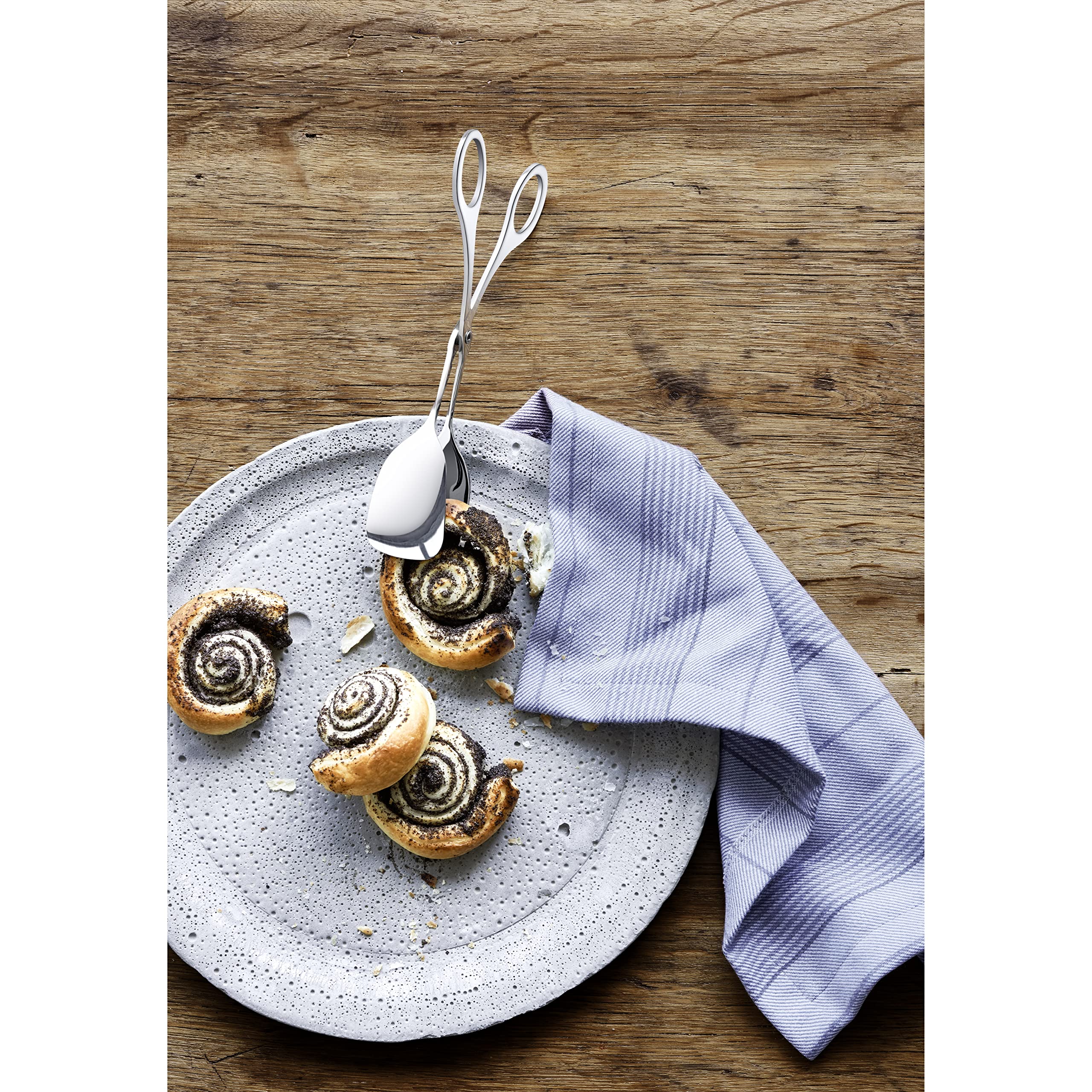 WMF Gebäckzange 17 cm, Servierzange & Bistro Nudelzange 23 cm, Cromargan Edelstahl poliert, ideal auf für Salat oder zum Servieren von Gemüse, spülmaschinenengeeignet