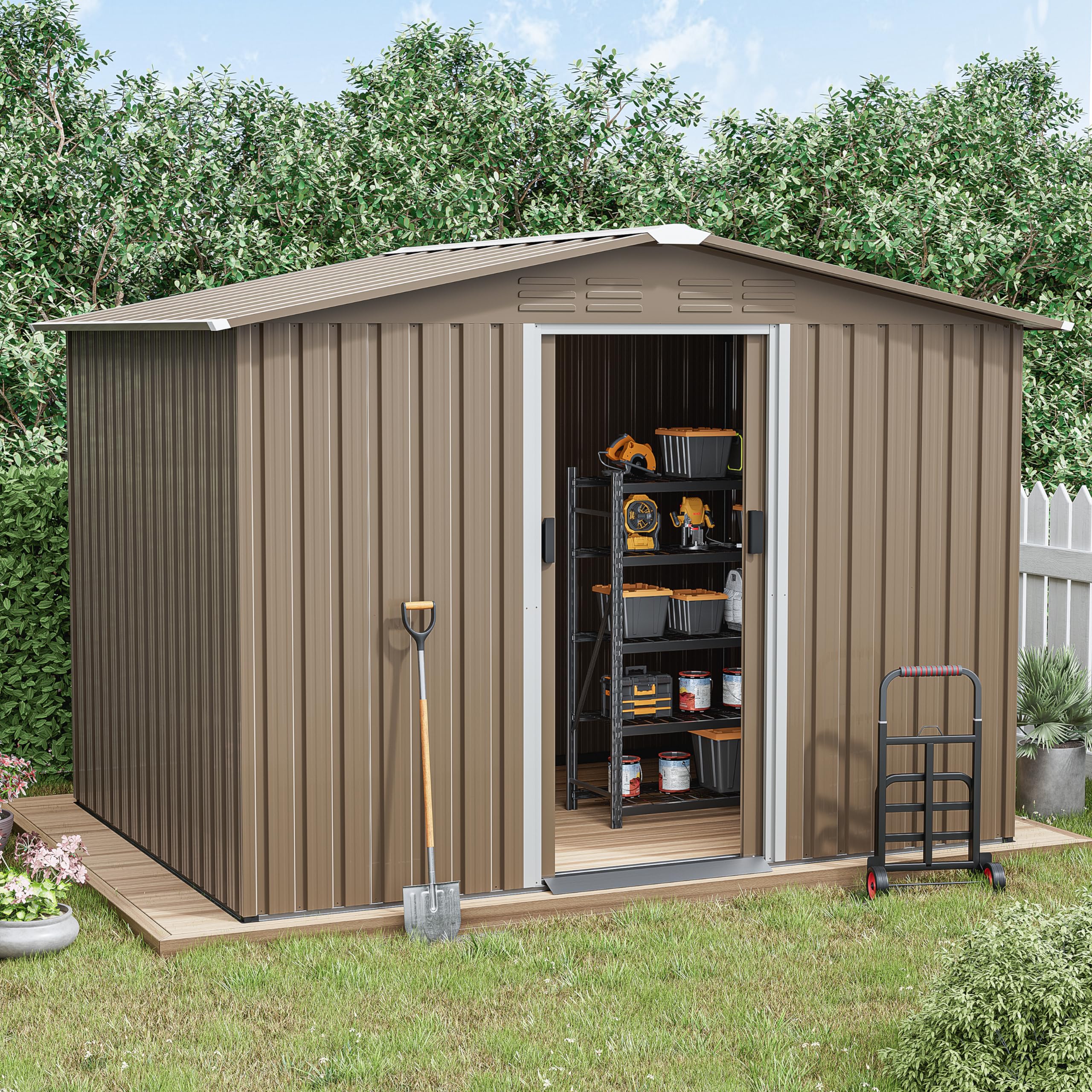 Amazon.com: Kurapika 8 x 6FT Outdoor Storage Shed Waterproof