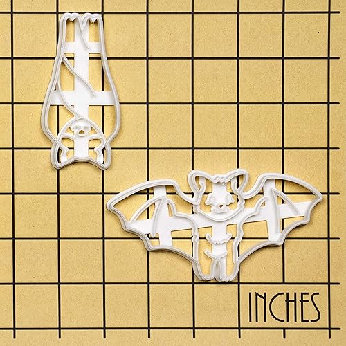 Miniatura 7 de Juego de 2 cortadores de galletas de murciélago (diseños dormir y volar), 2 piezas - Bakerlogy