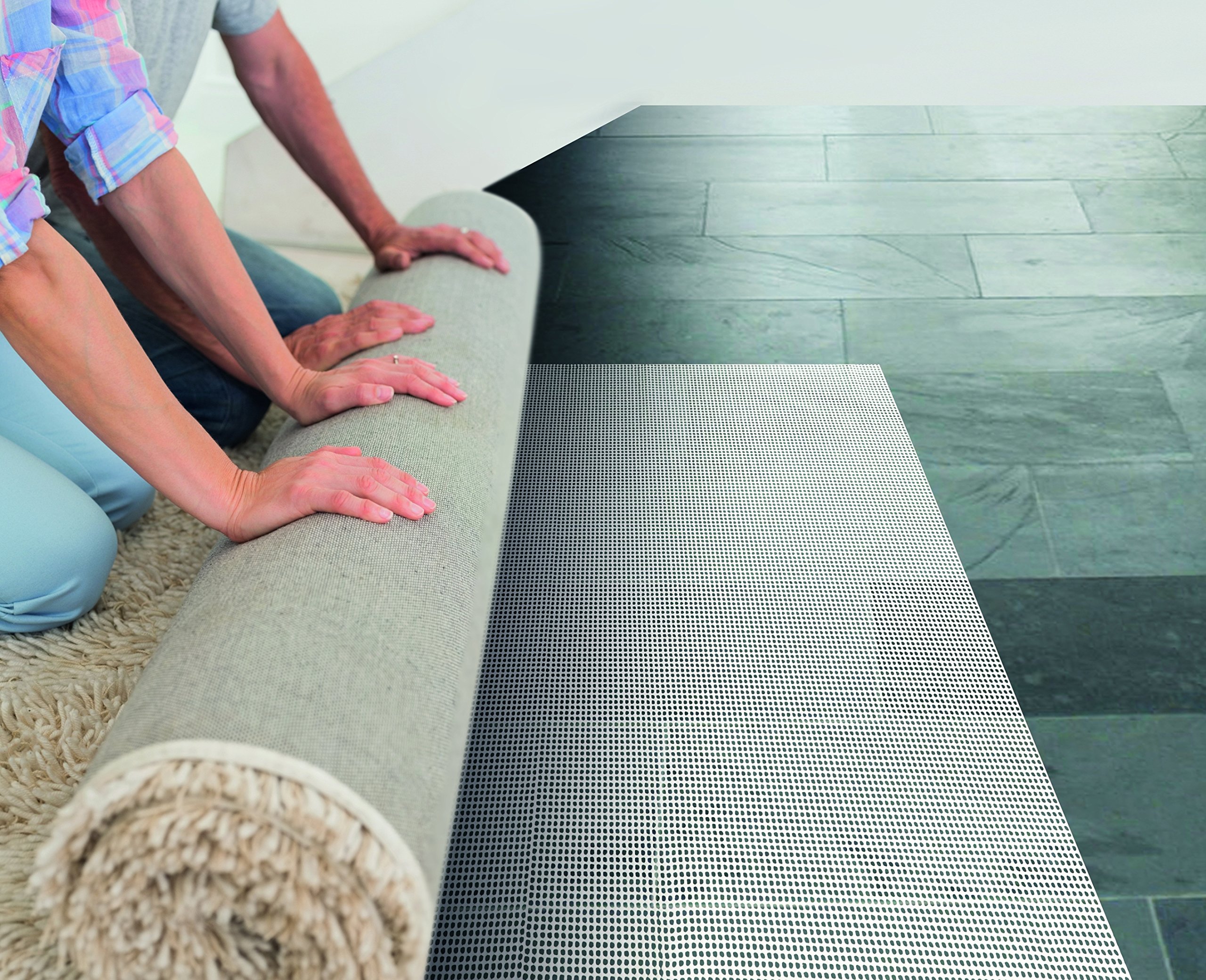 d-c-fix anti-slip rug underlay Cromford - for smooth & hard floors 120 cm x 1,8 m x 2,1 mm - non-slip mat matting roll stopper pad for carpet floor