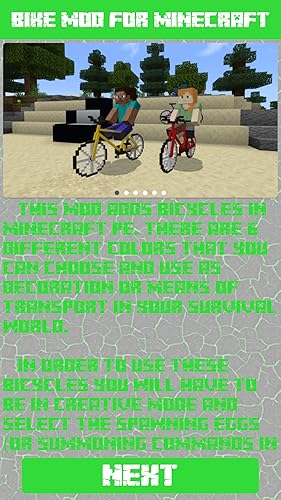 Bike Mod for Minecraft PE - The best mod for Minecraft PE which adds bicycles to your game (There ar