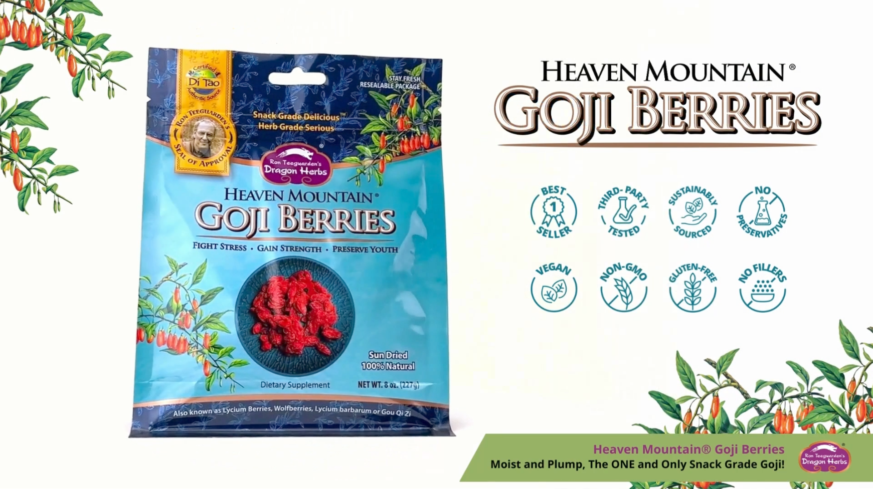 Amazon.com: Dragon Herbs Heaven Mountain Goji Berries 8 oz. (227g