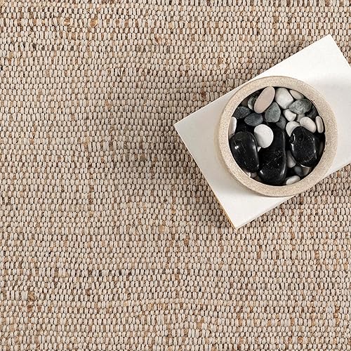 Miniatura 9 de nuLOOM Bronwyn - Alfombra de yute con bordes de 2 x 8 pies para comedor, alfombra neutra, alfombra para sala de estar, entrada, pasillo, cocina, gris