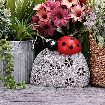 オーナメント ソーラーパネル てんとう虫 オブジェ 屋外 屋内 置物 庭飾り Amazon.co.jp: TERESA'S COLLECTIONS てんとう虫の庭の装飾 ソーラー