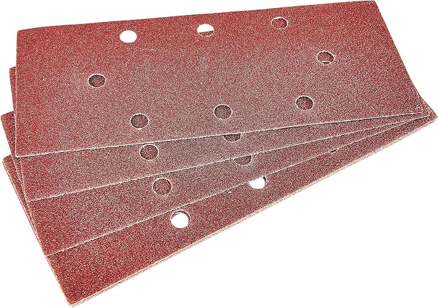 Amtech V4005 P80 Grit 1/3 Sheet Sander Set, 10 Piece Sanding Sheets, 93mm x 230mm