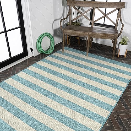 Miniatura 6 de Eyely BMS203E-4 Santa Monica Negril - Alfombra de área de dos tonos para interiores y exteriores, moderna, costera, rústica, dormitorio, cocina,