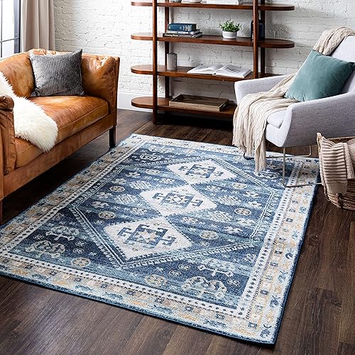 Vista 64 de Mohawk Home Bonilla - Alfombra oriental floral de 5 pies 3 pulgadas x 8 pies, color azul cielo, perfecta para sala de estar, comedor, oficina