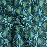 Vista 4 de Ambesonne Lattice Faux Suede Fabric by The Yard, Morocco Intricate Pattern Orient Influences, for Indoor Outdoor DIY Projects Upholstery, 2 Yards