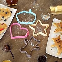 Vista 3 de Moldes de silicona para panqueques para corazón, estrella, oso de peluche, panqueques en forma de nube, juego de 4, moldeador de panqueques