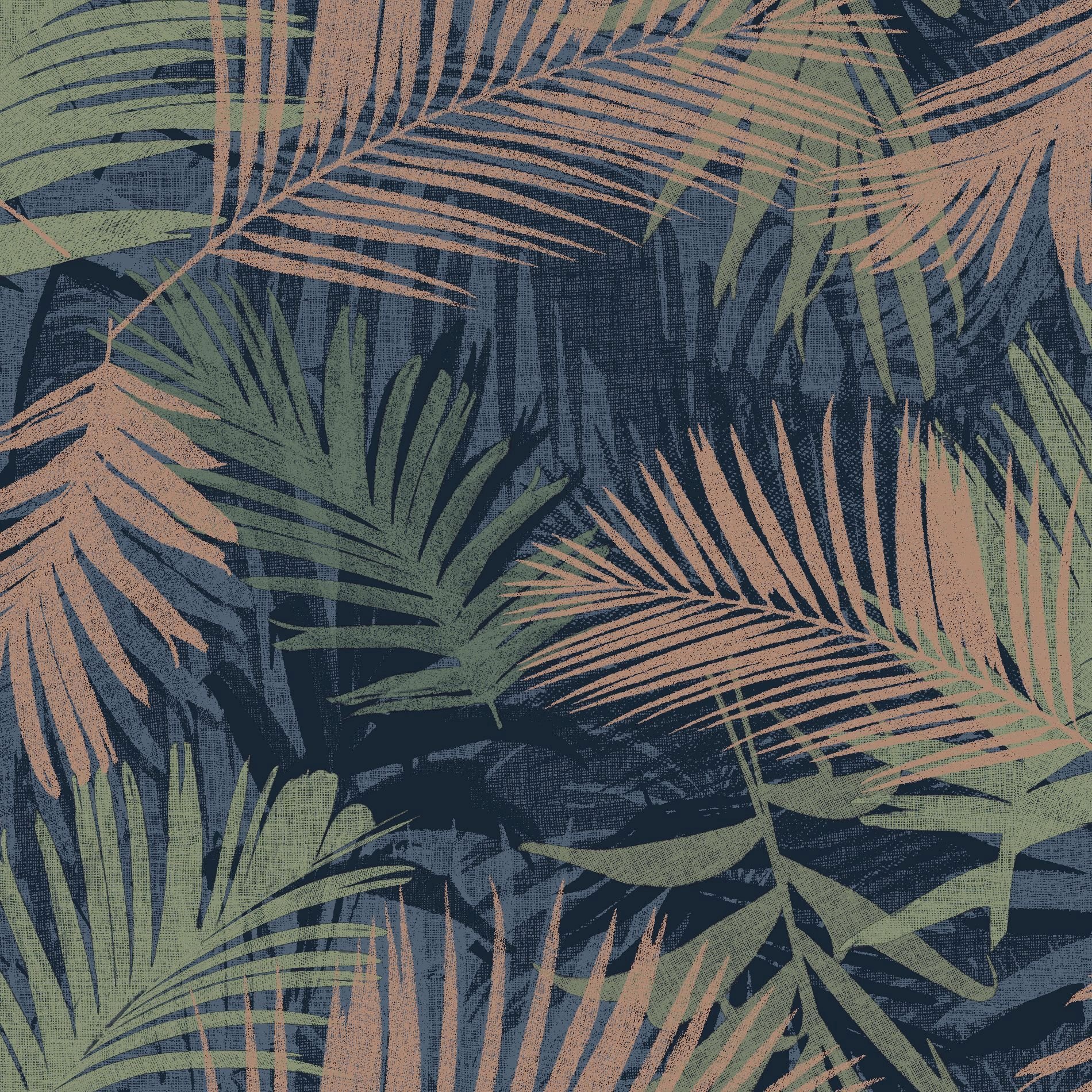 Boutique Unisex Blue Jungle Glam Green Wallpaper 10000Mm_x_520mm