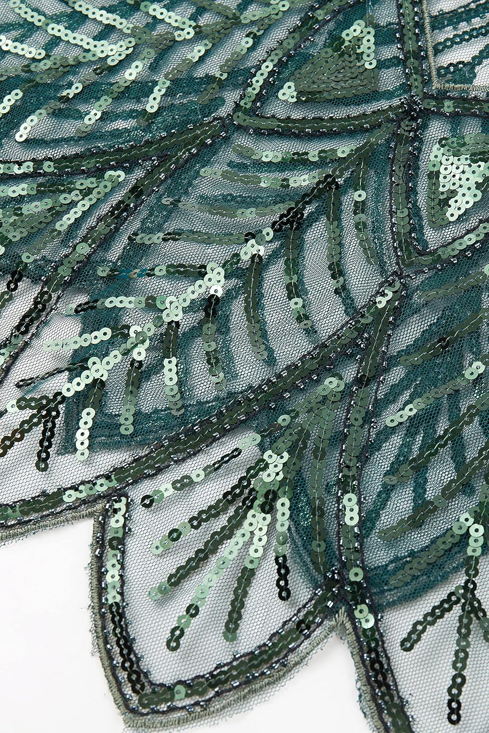 BABEYOND 1920s Shawl Wraps Sequin Beaded Evening Cape Bridal Shawl - Image 7