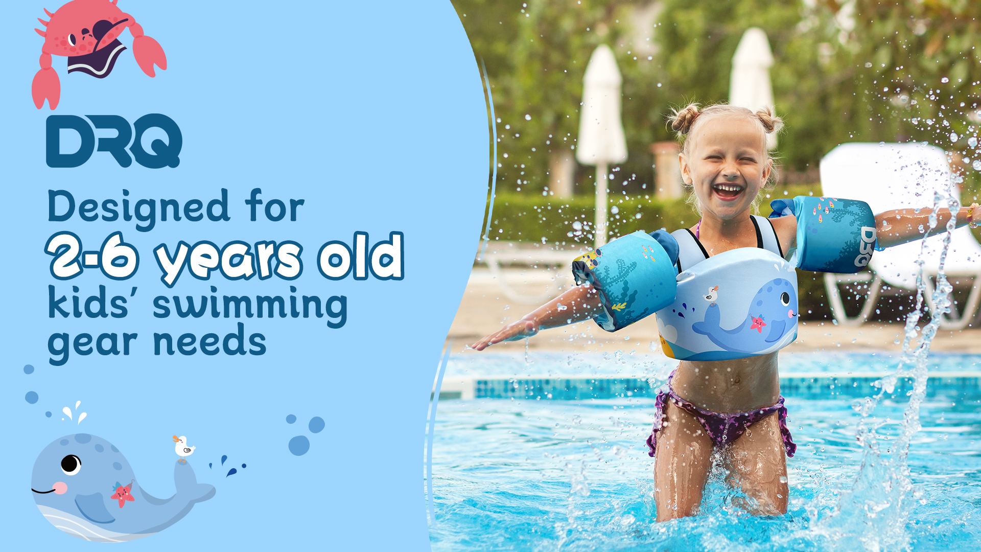 Blue Boys Float Jacket Croc Creek Swim Vest Toddler Swimming Aids