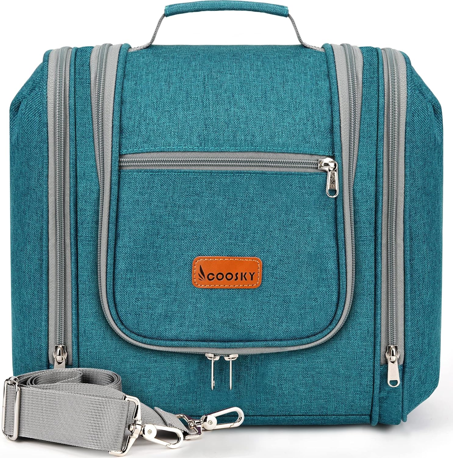 Extra Large Toiletry Bag for Women and Men, 6 Organizer Compartments, Holds Full Size Shampoo, with Hanging Hook Cosmetic Bag, Travel Makeup Bag, Bathroom Water-resistant Toiletries Bag, Blue Extra Large Toiletry Bag for Women and Men, 6 Organizer Compartments, Holds Full Size Shampoo, with Hanging Hook Cosmetic Bag, Travel Makeup Bag, Bathroom Water-resistant Toiletries Bag, Blue