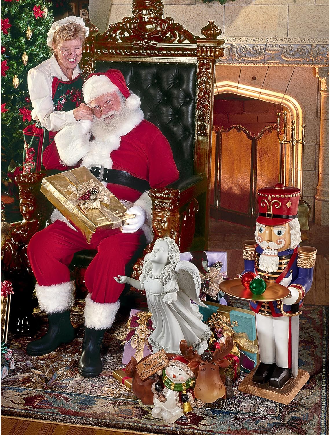 Nutcracker Soldier Butler Holiday Pedestal Table