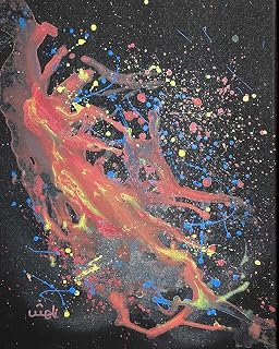 Shahla Reynolds Galaxies 4, Wall Art Original Acrylic on Canvas Painting