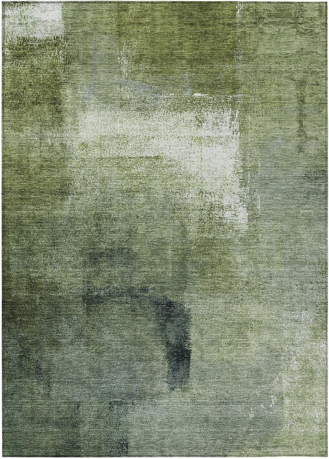 Addison Rugs Chantille ACN787 Green 9' x 12' Indoor/Outdoor, Machine Washable, Easy Clean, Non Shedding, Bedroom, Living Room, Dining Room, Kitchen, Patio Rug