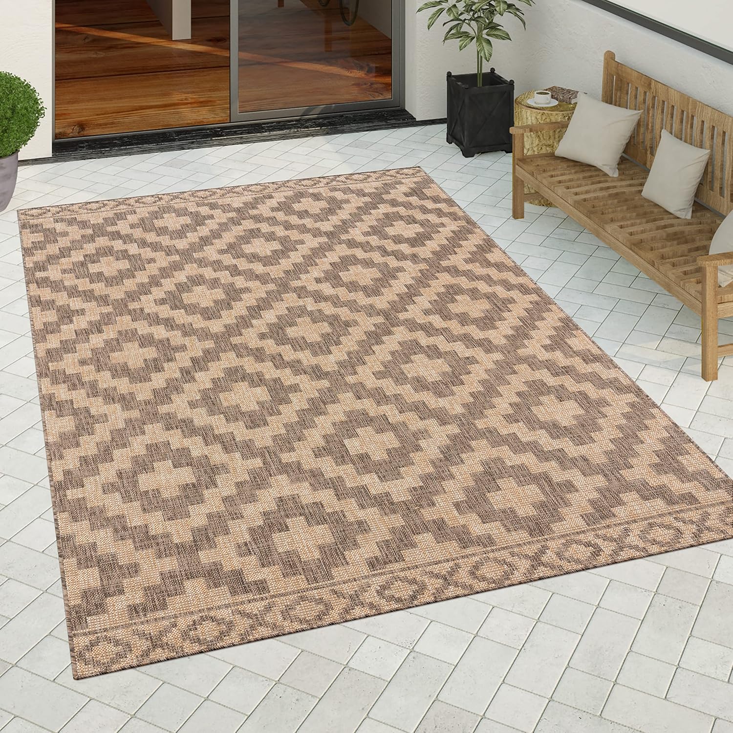 Amazon.de Paco Home Outdoor Teppich Wetterfest Wohnzimmer