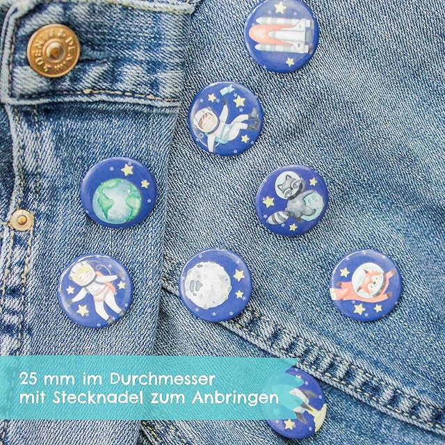 Foto 6 de 7 de Papierdrachen 8 Mini chapas (25mm) para Regalar en el cumpleaños de los niños