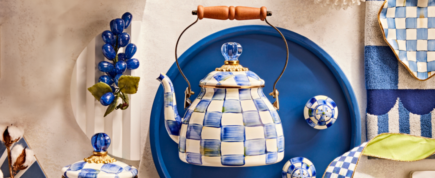 Amazon.com: MACKENZIE-CHILDS Enamel Canister, Versatile Kitchen