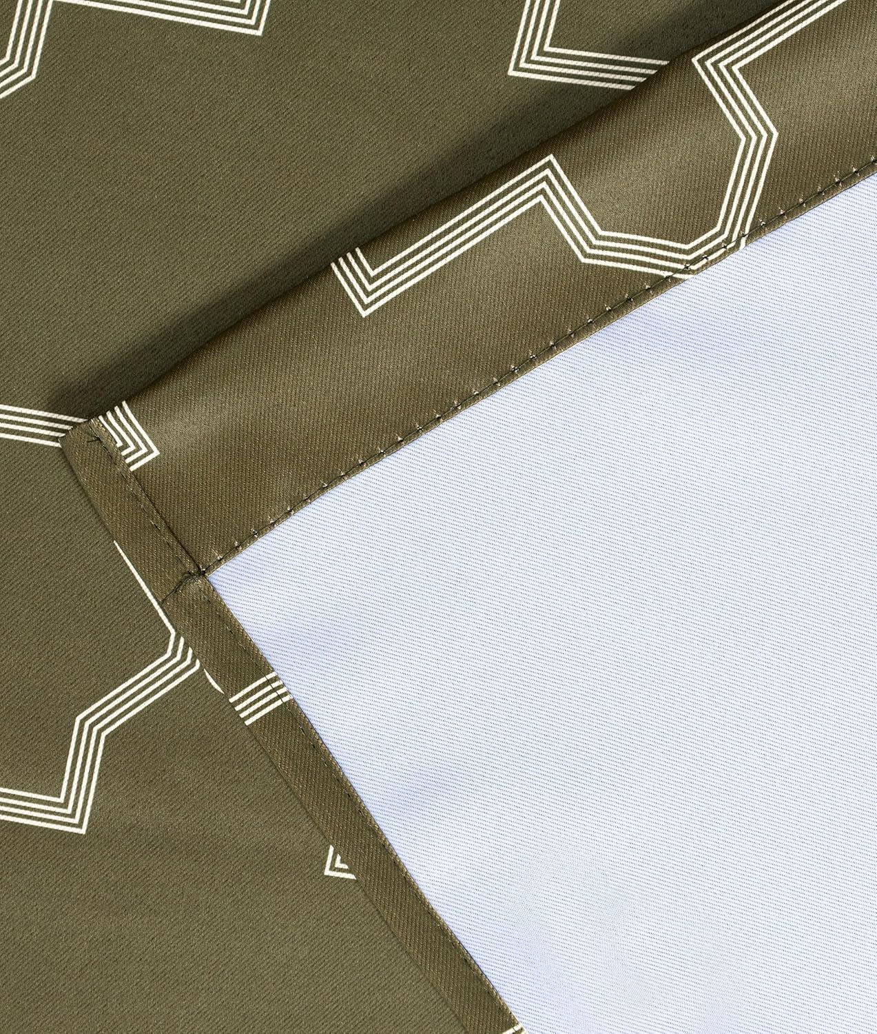 Superior Blackout Curtains for Bedroom, Window Accent, Farmhouse, Living Room, Insulated, Room Darkening, Thermal, Grommet Header, Trellis Collection, Set of 2 Panels, 52" x 63", Olive Green