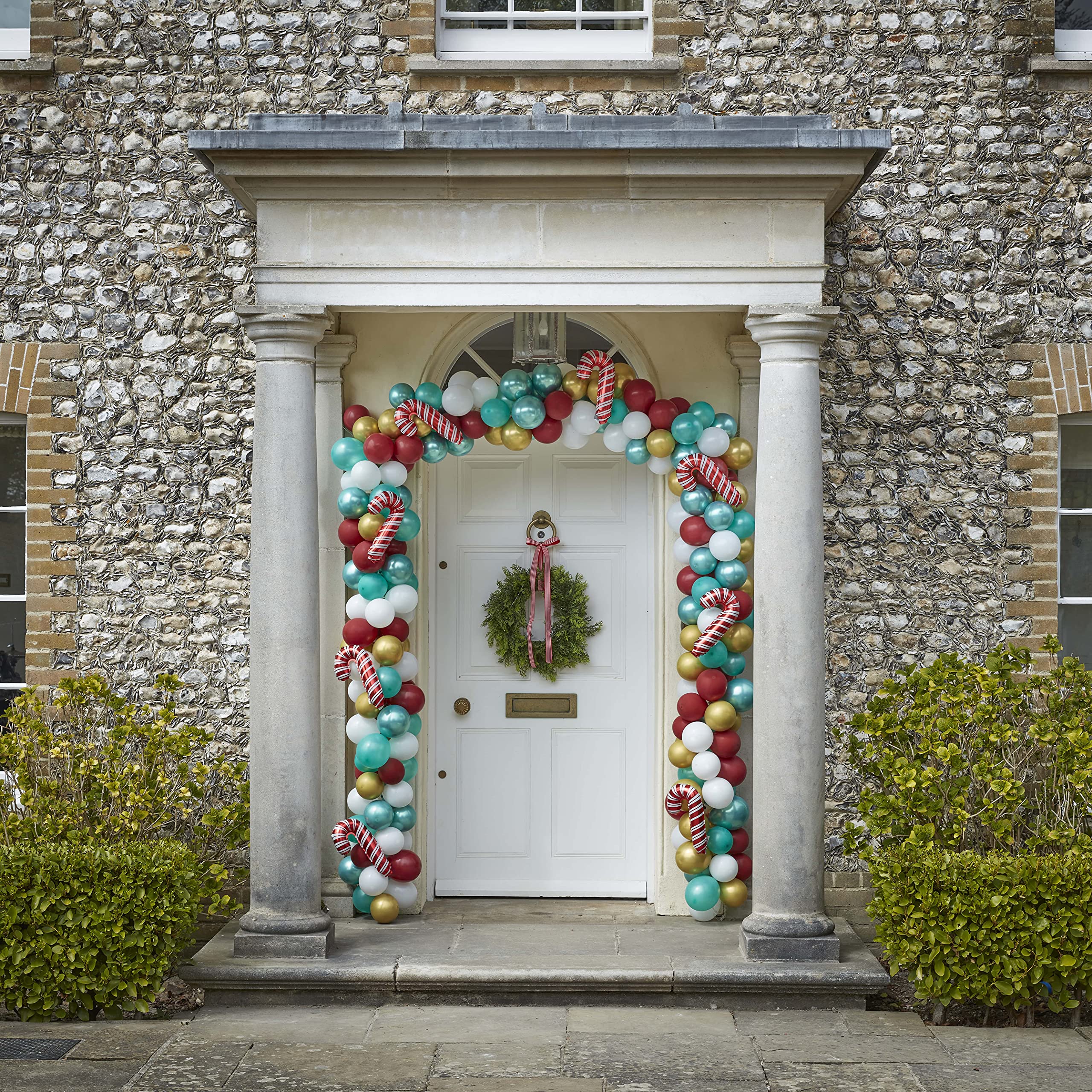 Ginger Ray Novelty Candy Cane Christmas Door Balloon Arch Kit