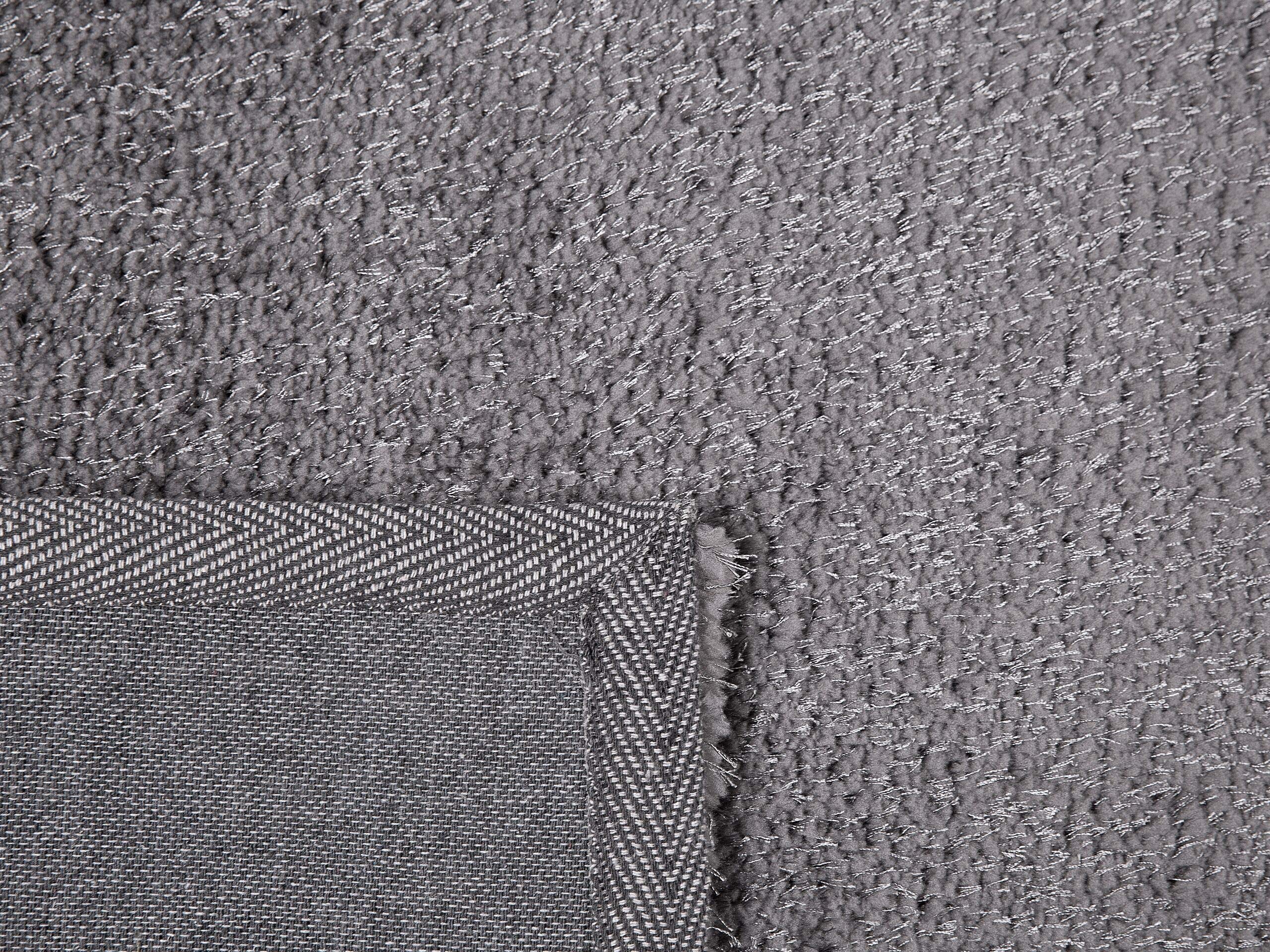 Beliani Tapis Poils Longs Shaggy Gris Foncé en Polyester et Coton Très Doux au Toucher pour Chambre ou Salon au Style Moderne 80 x 150 cm