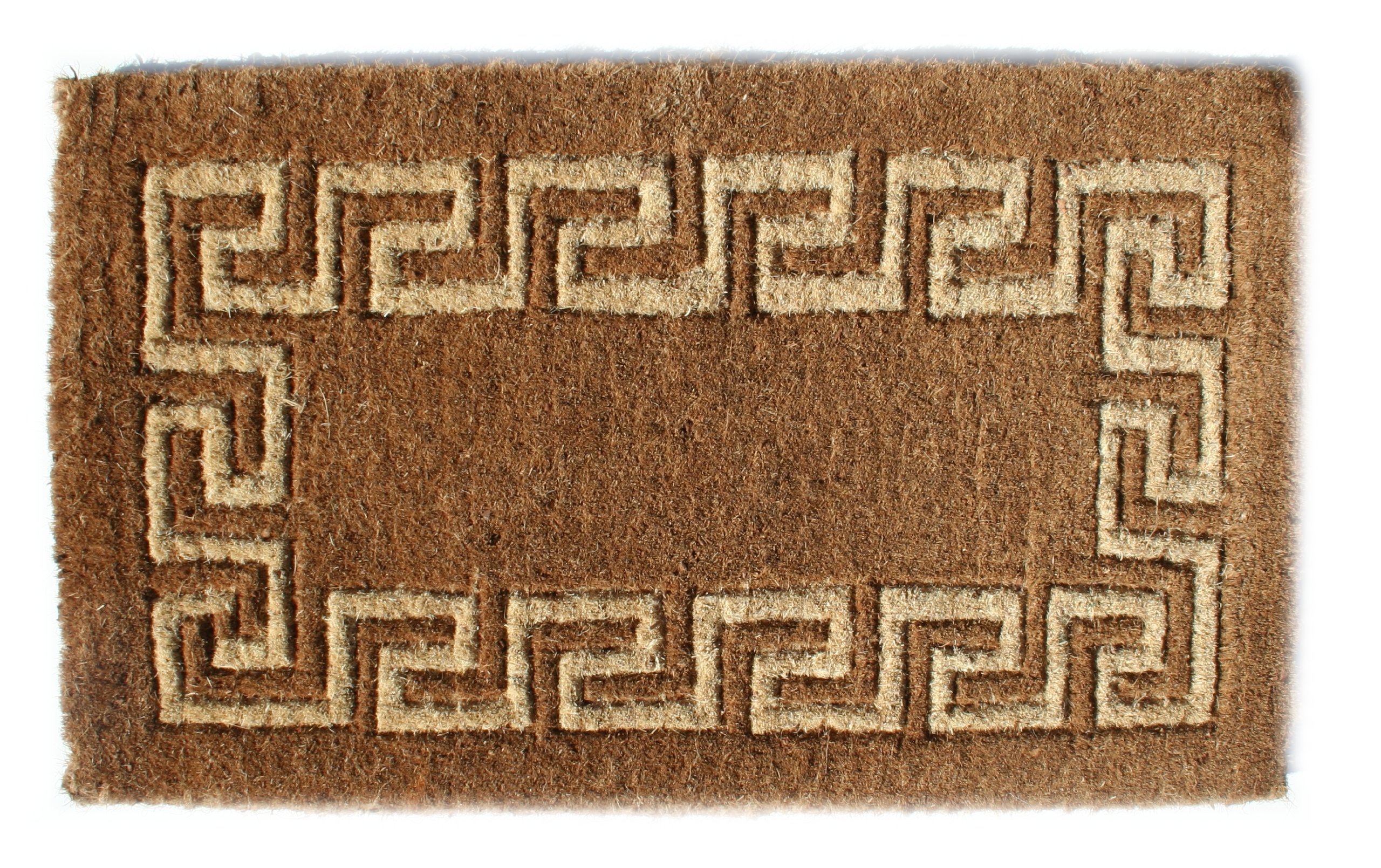 William F. Kempf Cocomats Imports Decor Coir Doormat, Greek Key, 36-Inch by 60-Inch
