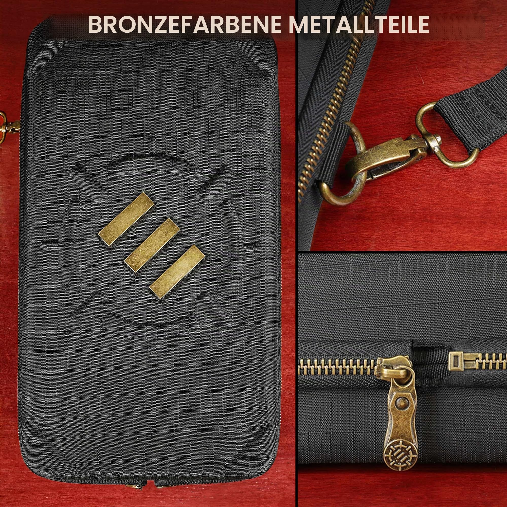 ENHANCE Tabletop Community DND Würfel Roll Tray – Würfelhalter und Aufbewahrung für bis zu 500 RPG-Würfel mit robustem Schutzdesign, weicher Innenseite und Organizer-Taschen (Kapazität für 500 Würfel)