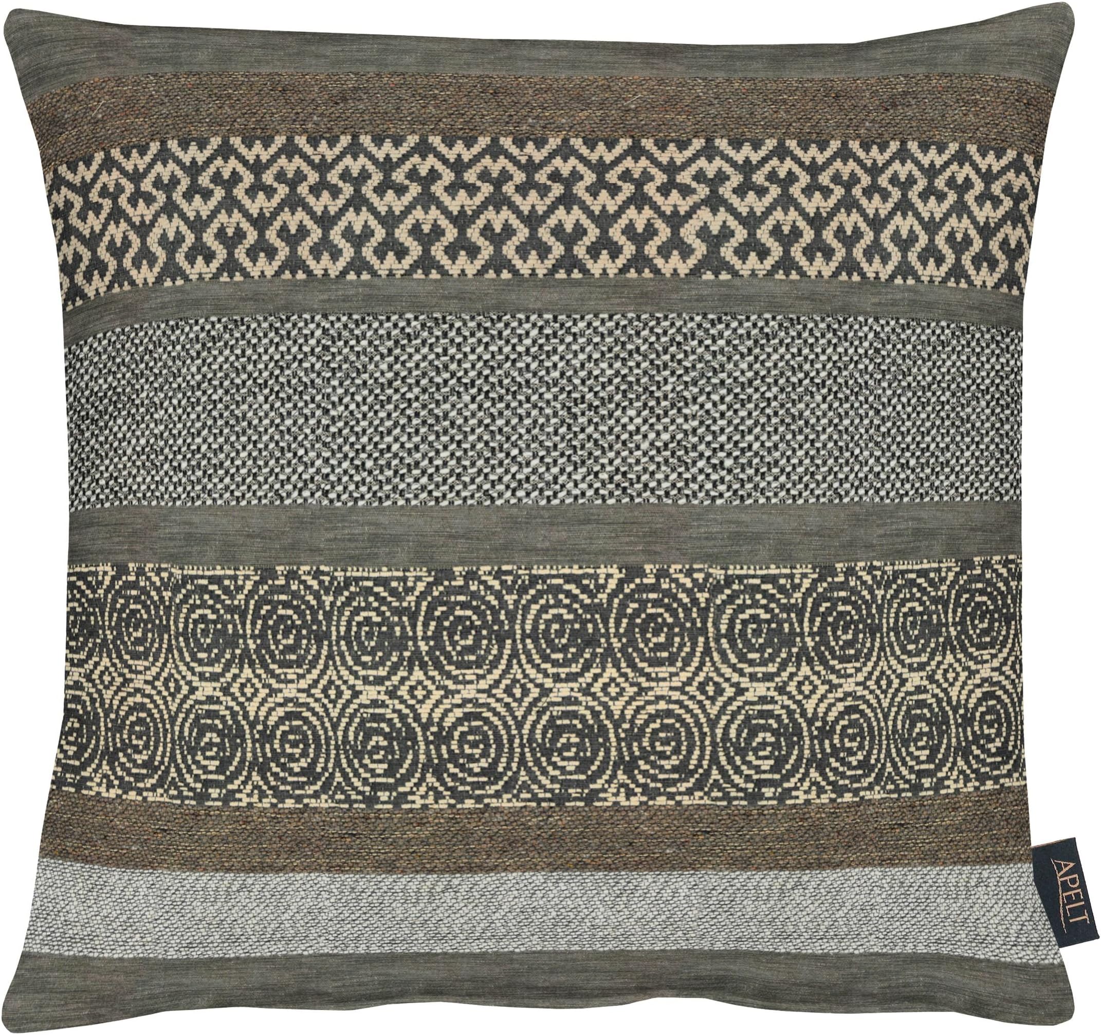 ApeltCushion Cover, Polyester, brown, 46 x 46 cm