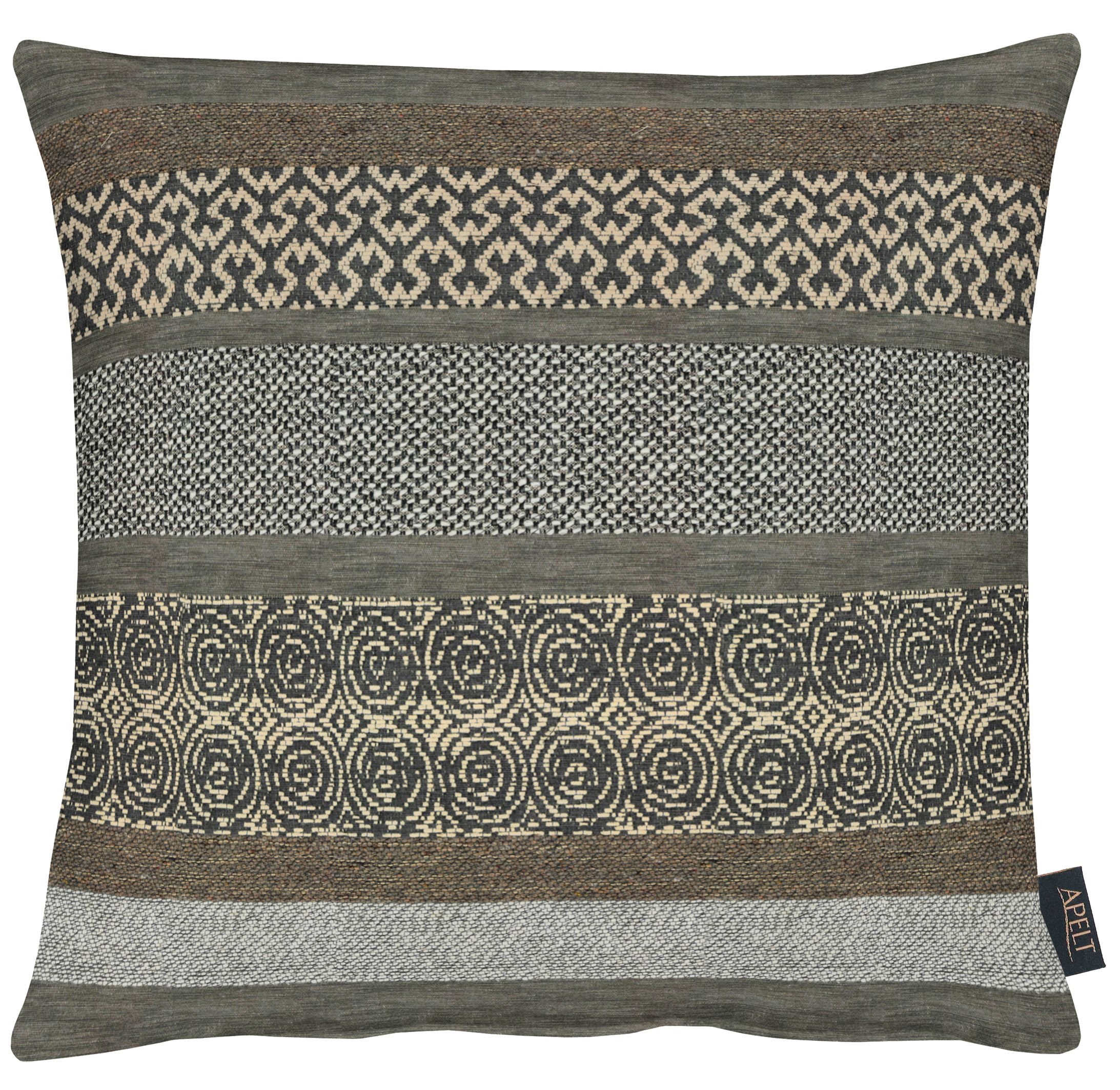 ApeltCushion Cover, Polyester, brown, 46 x 46 cm