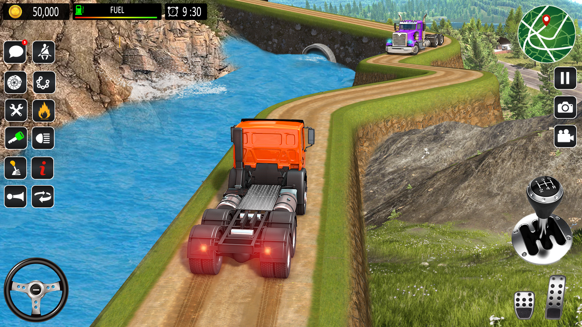 OffRoad Truck Driving Game Hill Climb Truck Games with Truck Parking