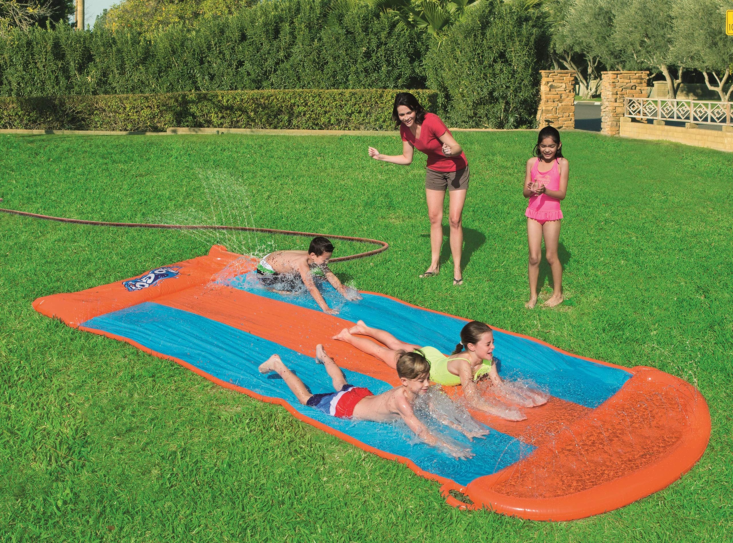 H2Ogo!- Scivolo Aqua Ramp Triplo, 3+ Anni, Cm.549, Multicolore, 52249