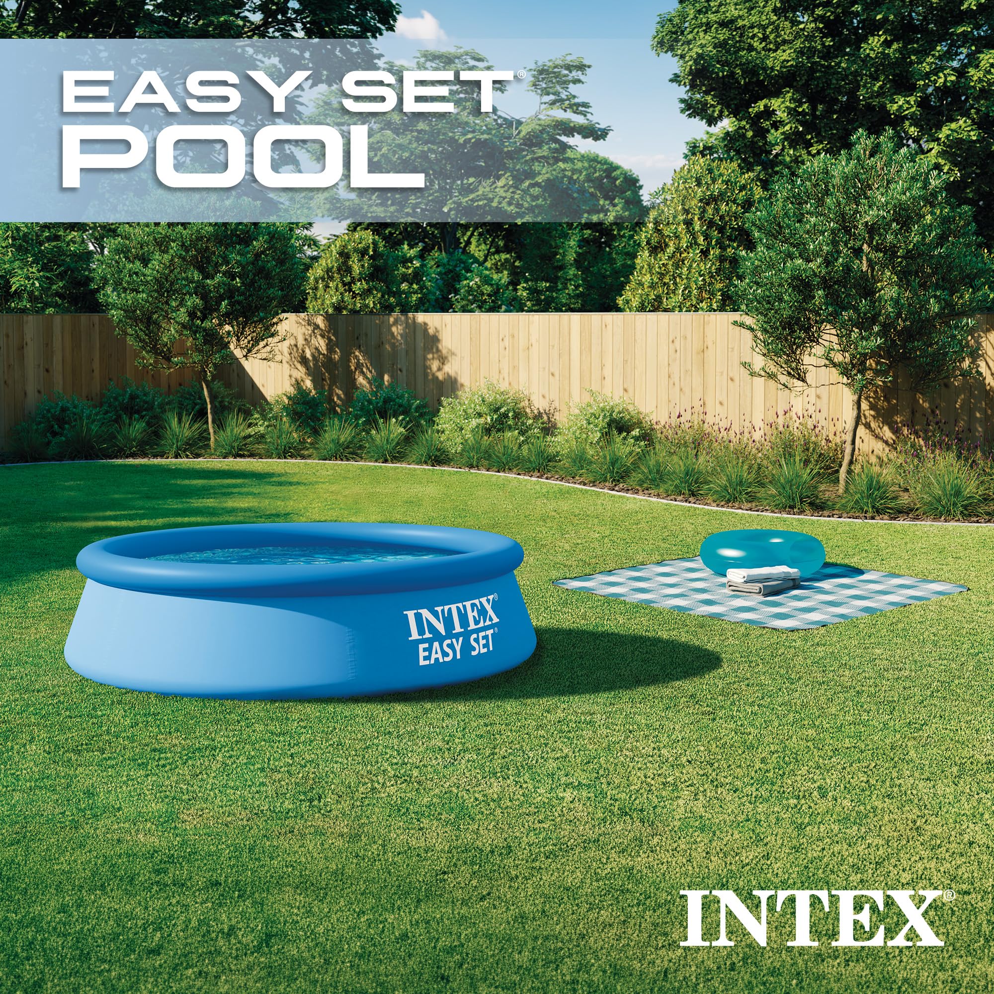 INTEX 28106EH Easy Set Inflatable Swimming Pool: 8ft x 24in