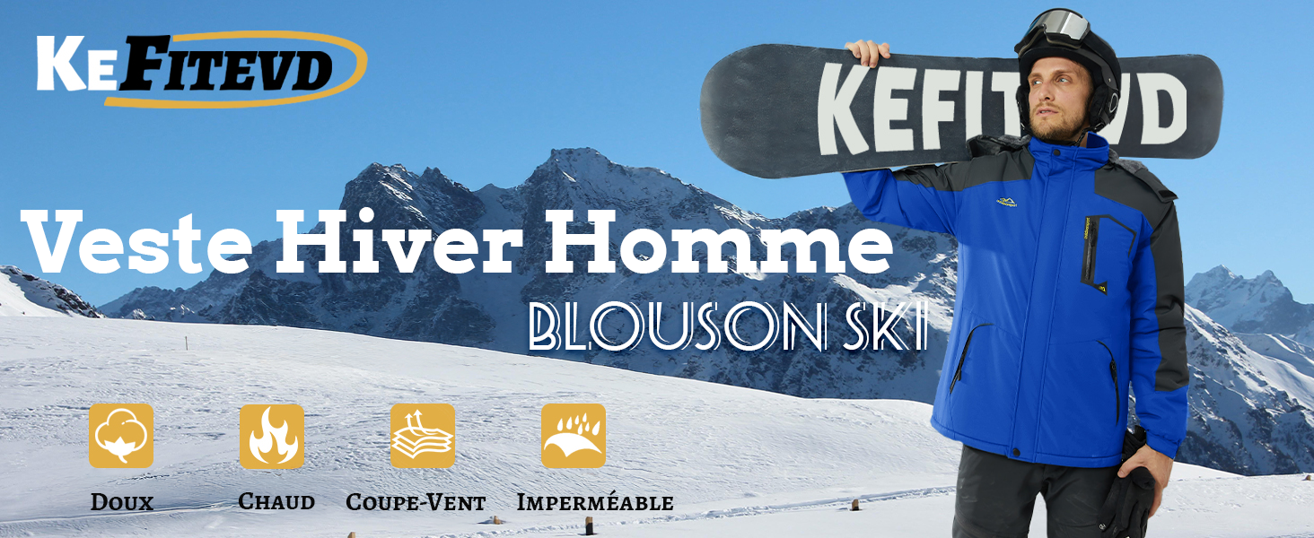 Veste de Ski Femmes Imperméable de Montagne Manteau d'hiver Extérieur