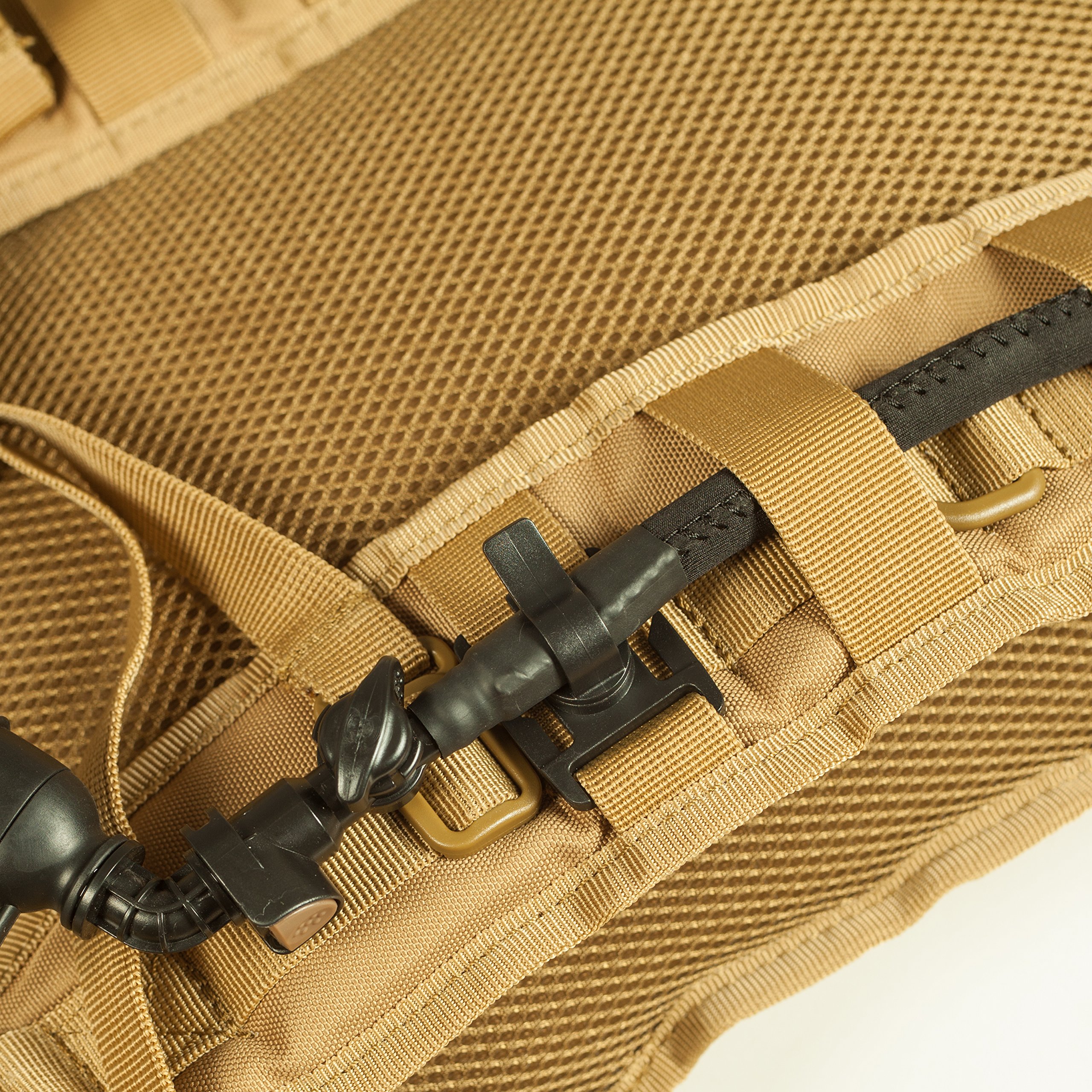 Seibertron Tactical Molle Hydration Carrier Pack Backpack Great for Outdoor Sports or Running Hiking Camping Cycling Motorcycle Fit 2L or 2.5L water bladder (not included) Khaki