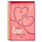 Hallmark Valentine's Day Card for Son or Daughter from Mom (Stitched Hearts)