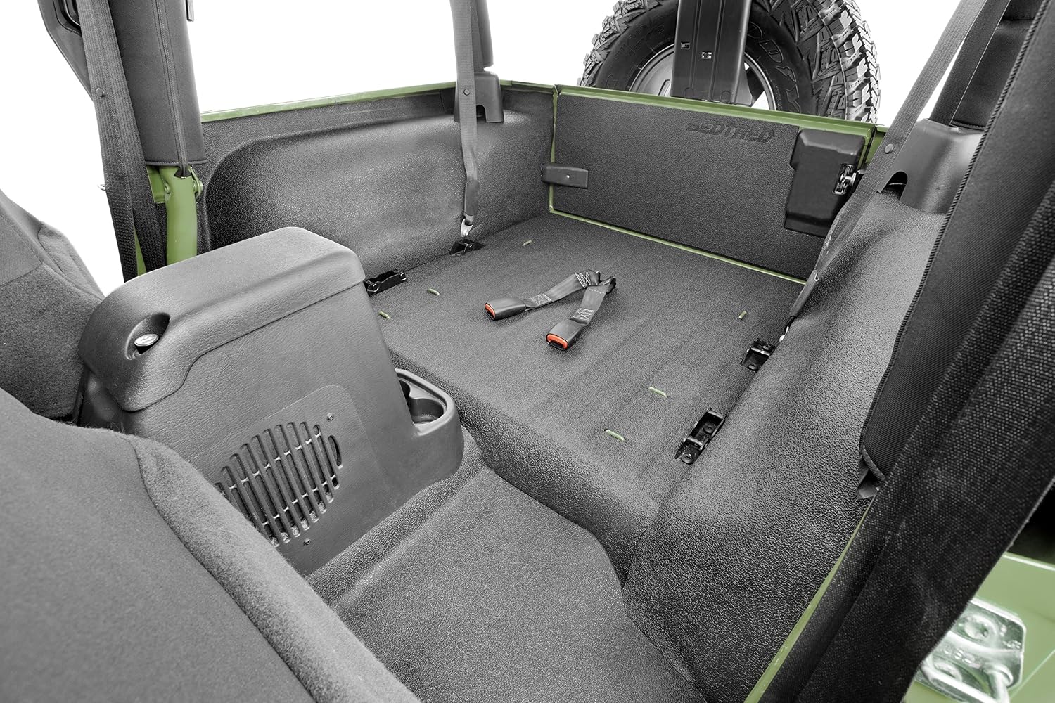 BedRug Jeep Kit - BedTred BTTJ97R fits 97-06 TJ 97-06 REAR 4PC CARGO KIT (INCLUDES TAILGATE)