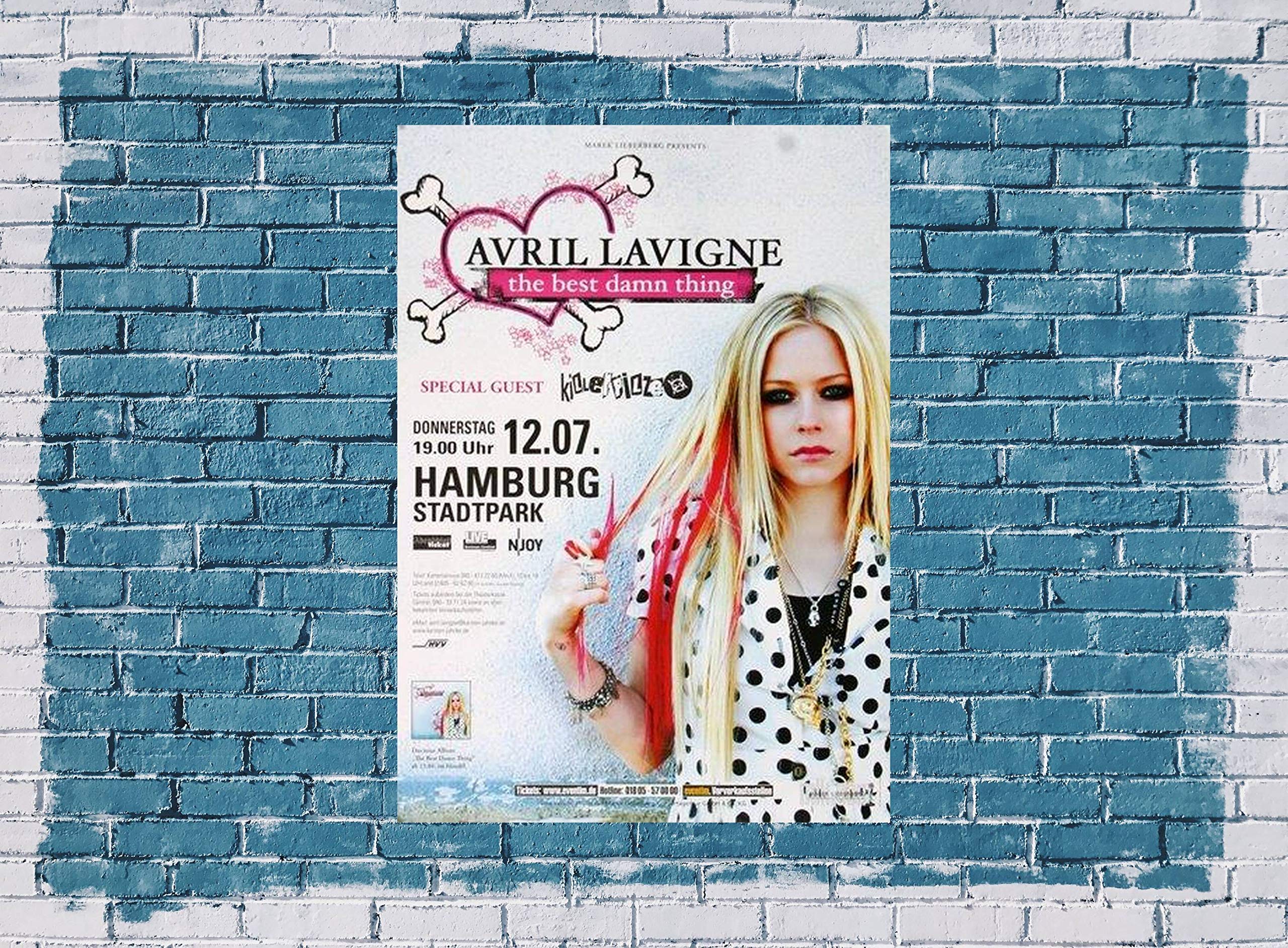 Avril Lavigne - Best Damn Thing, Hamburg 2007 » Konzertplakat/Premium Poster | Live Konzert Veranstaltung | DIN A1 «