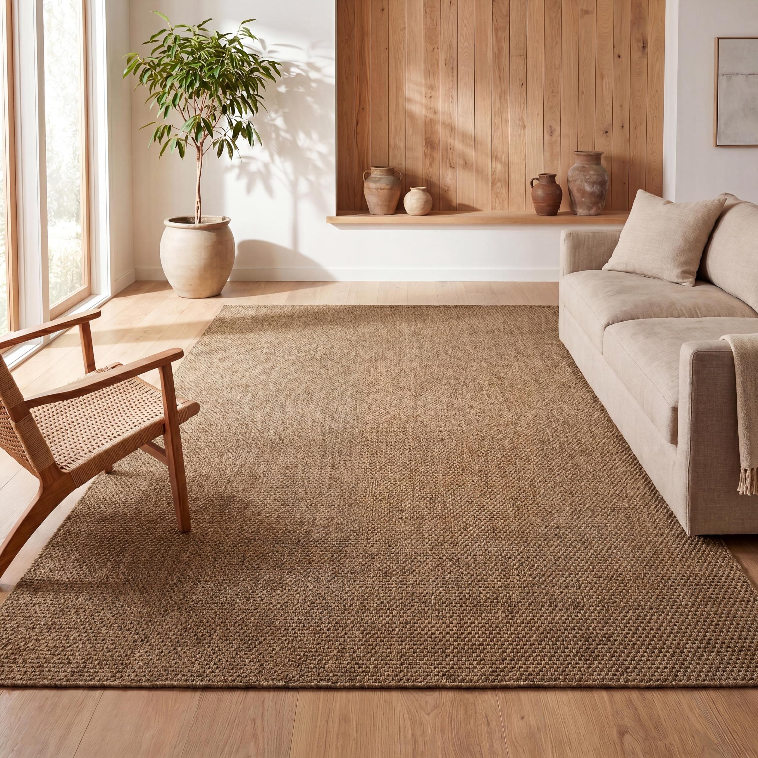 JONATHAN Y Jute Rustic Indoor/Outdoor Area Rug Natural 5X8, Solana Easy Solid Color for Backyard, Patio, Porch, Easy-Cleaning, High Traffic, Pet-Friendly, Non-Shedding-image-22