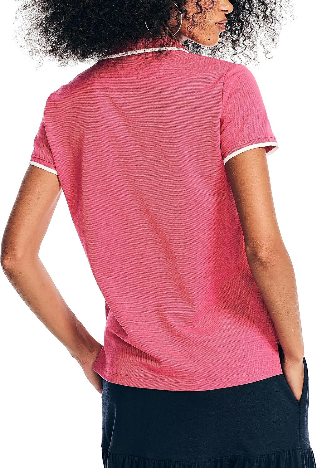 Nautica Women's Sustainably Crafted Split-Neck Ocean Polo - Image 2