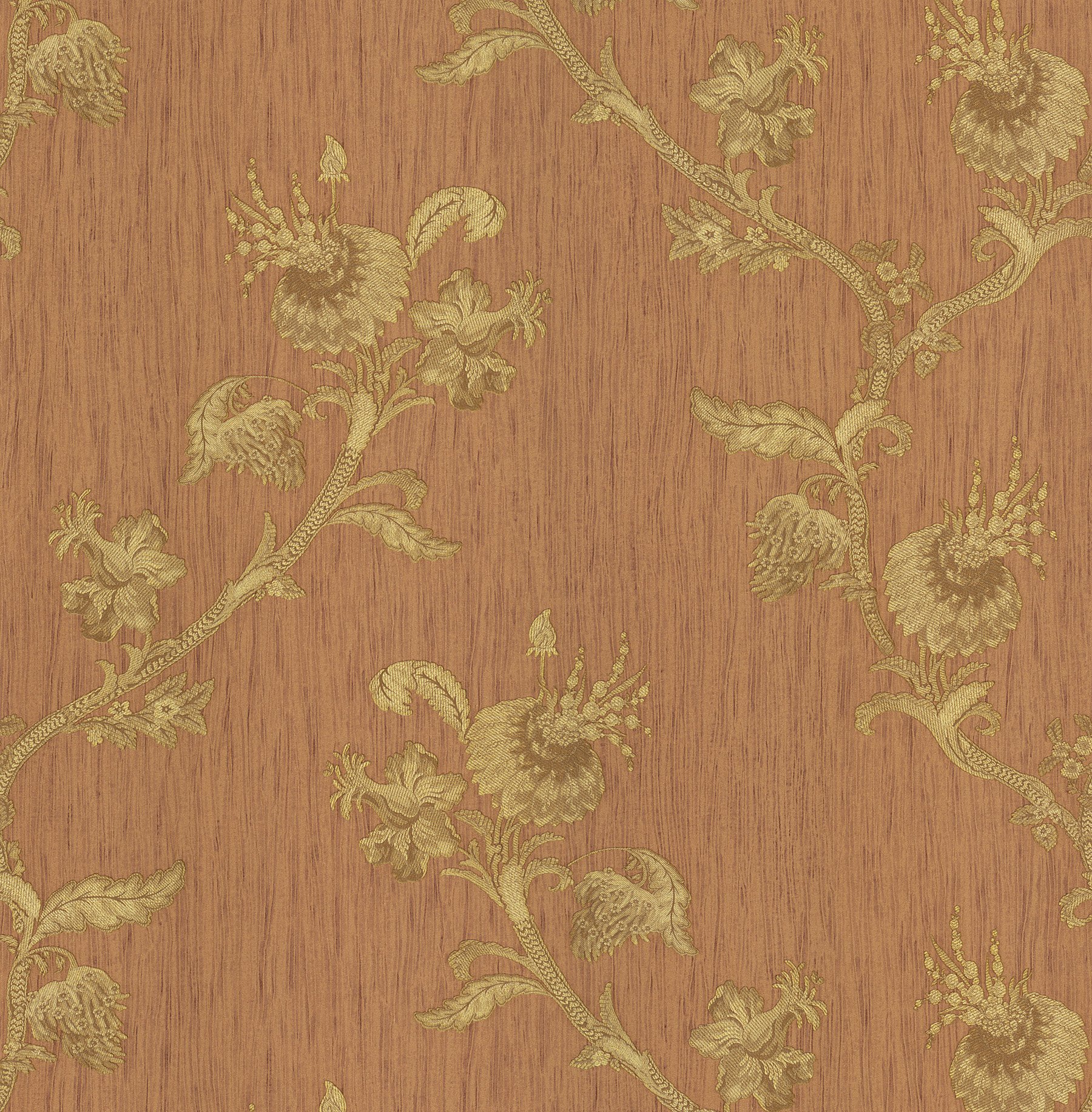 Papier peint Spazio Jacobean orange Brewster rouleau large pour décoration murale chambre