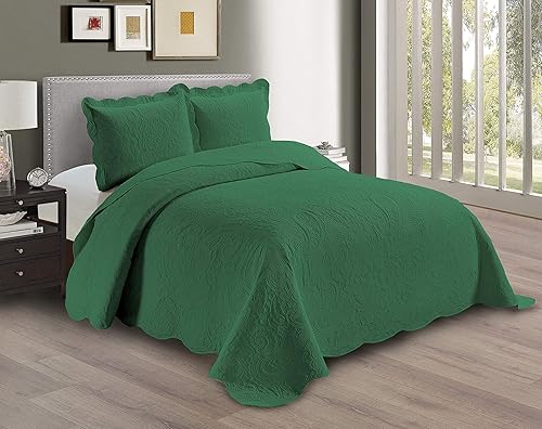 Miniatura 9 de Linen Plus - Juego de funda de cama de gran tamaño con relieve, estampada, modelo Dana, unicolor
