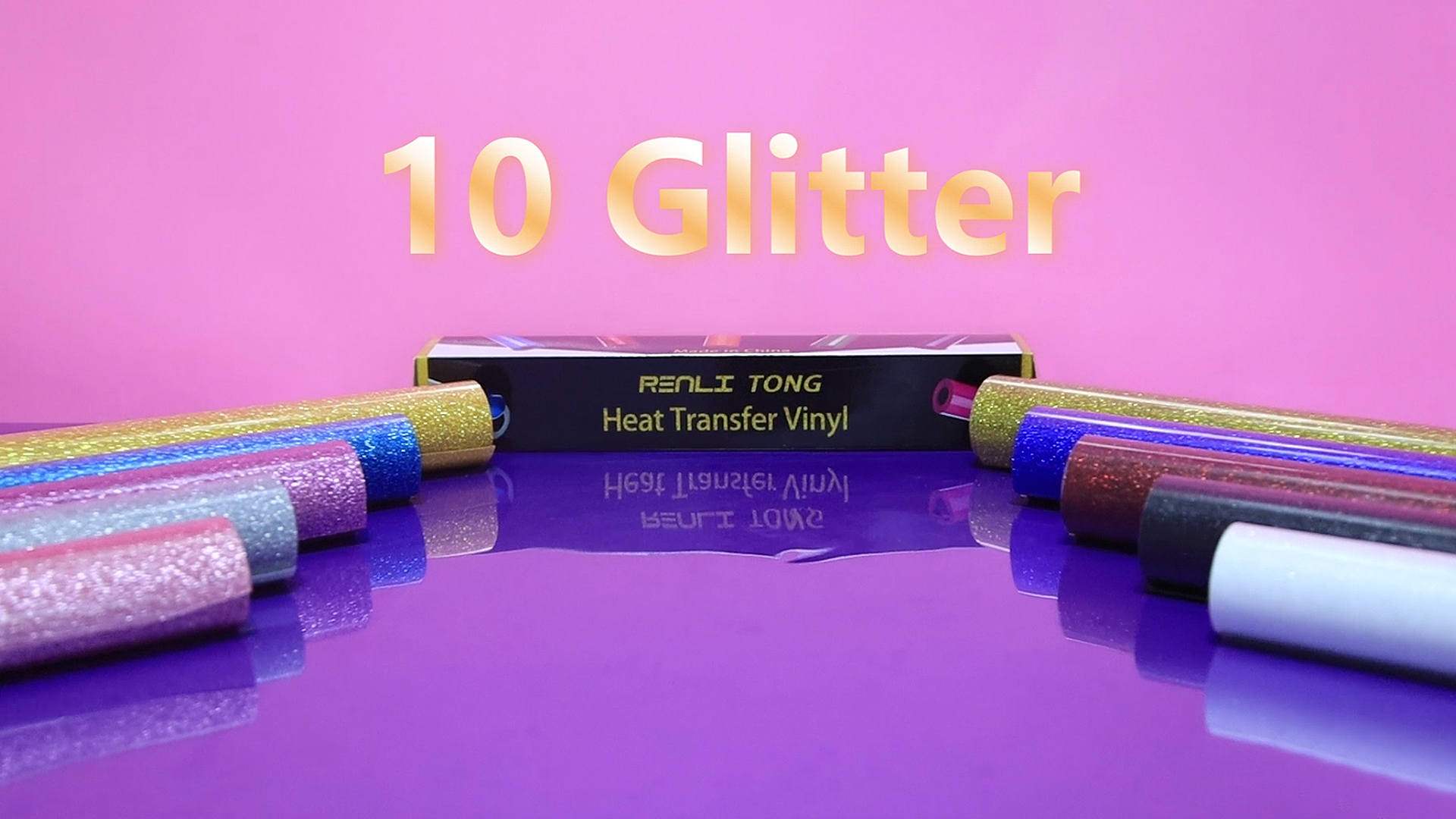 Guangyintong Glitter Pink Heat Transfer Vinyl - 12x8ft HTV Roll For T-Shirts & Crafting