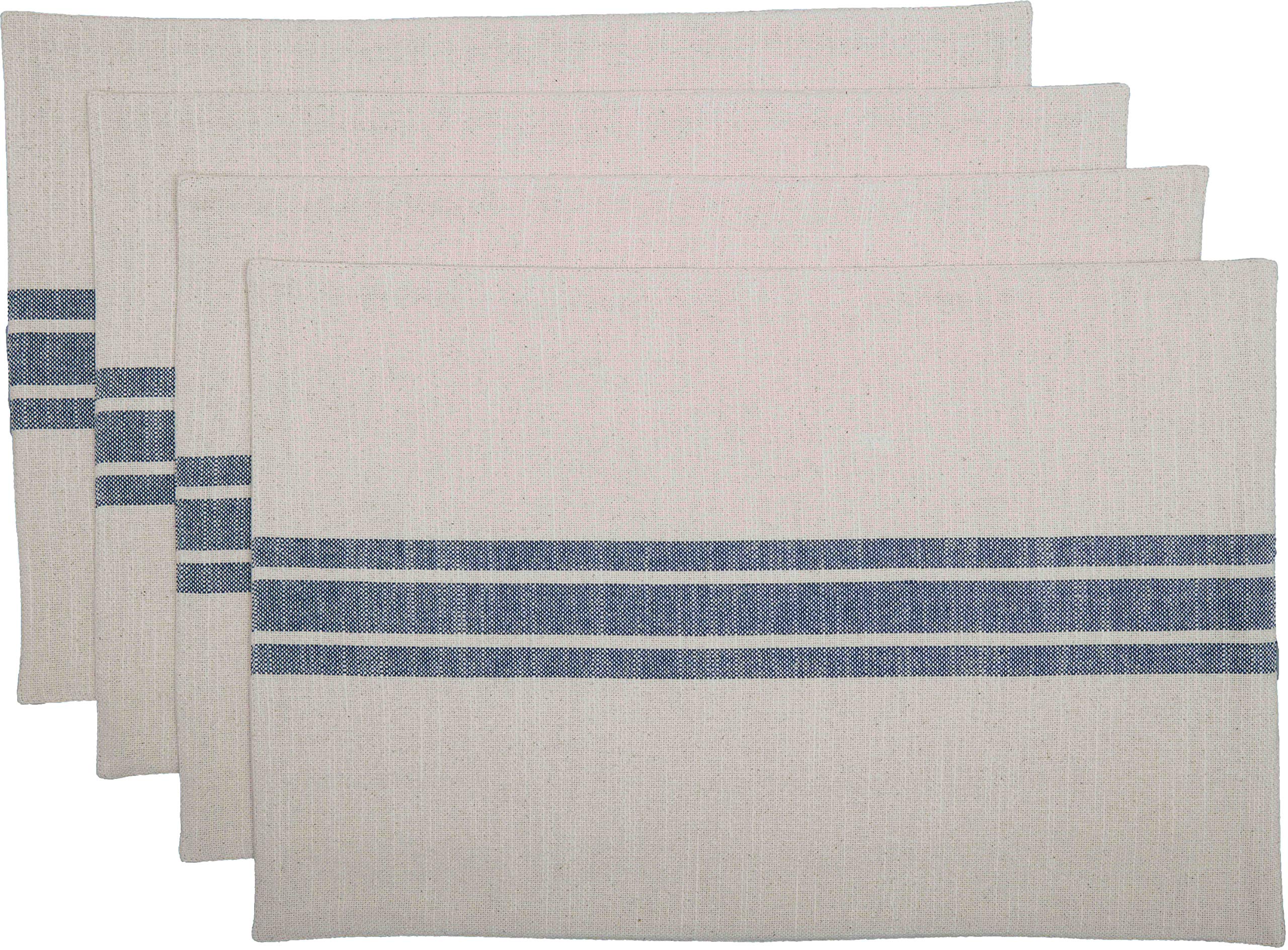 Piper Classics Market Place Blue Table Place Mats, Table Placemat set of 4 Blue