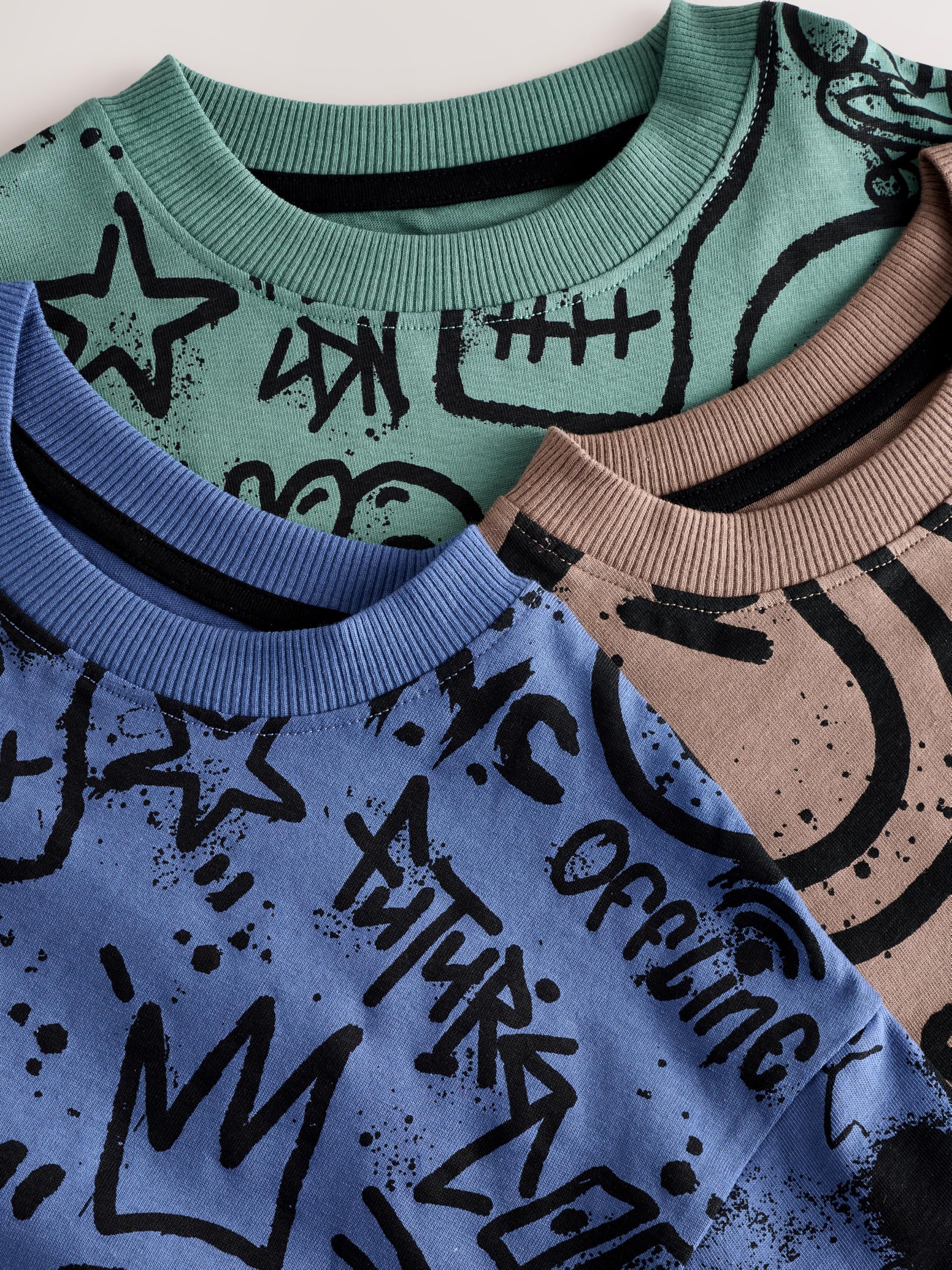 NEXT Garçon Pyjama Short 100% Coton, Lot de 3